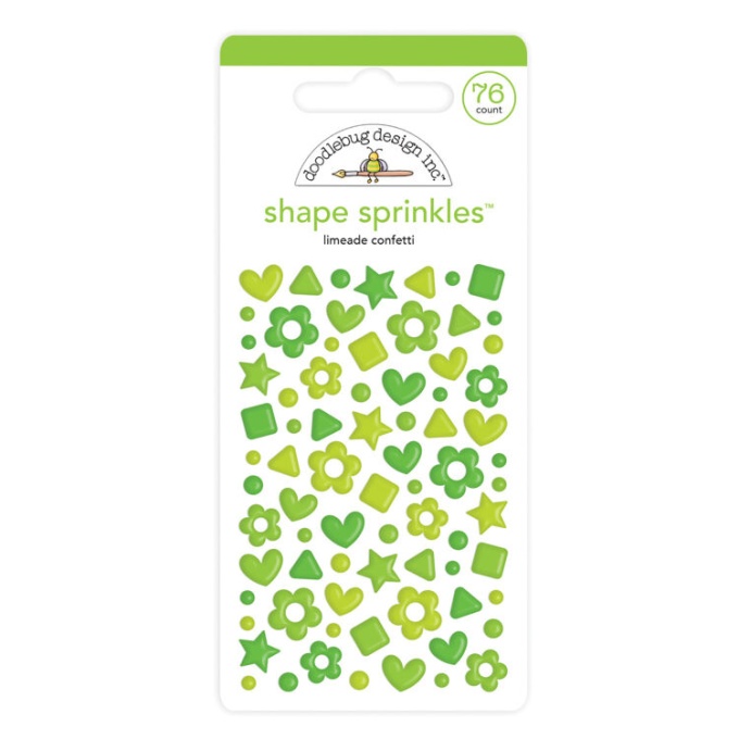 Kleebised Limeade Confetti Shape Sprinkles