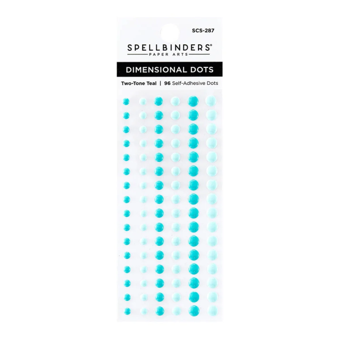 Spellbinders kleebitavad 3D täpid, 2-tone Teal 96 tk
