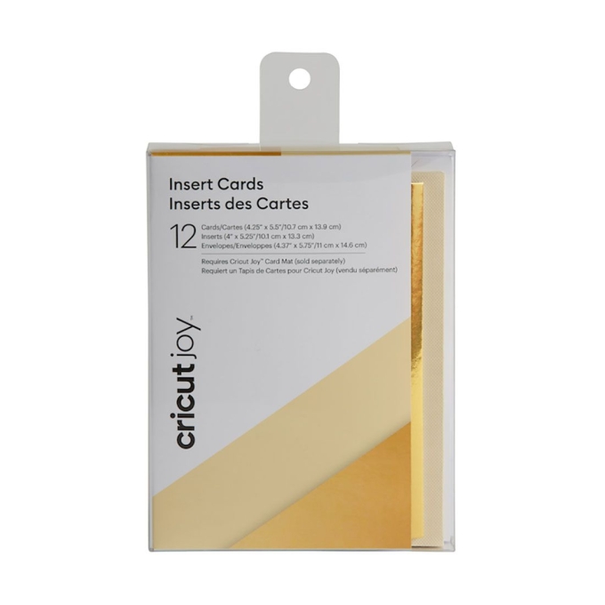 Cricut Joy™ Insert Cards, Cream/Gold Metallic