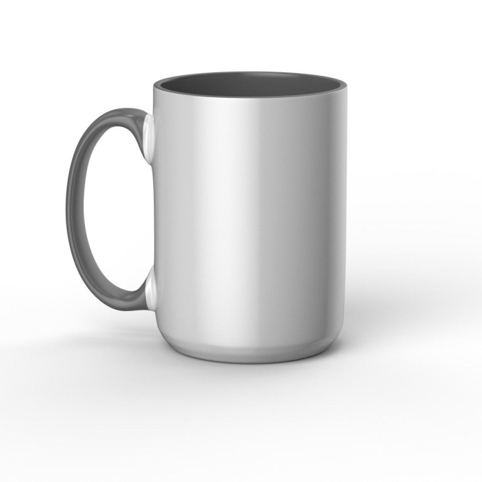Cricut Beveled Ceramic Mug White/Grey 425 ml