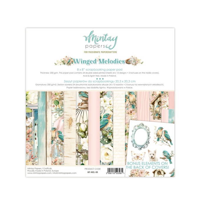 Disainpaberite plokk "Winged Melodies"