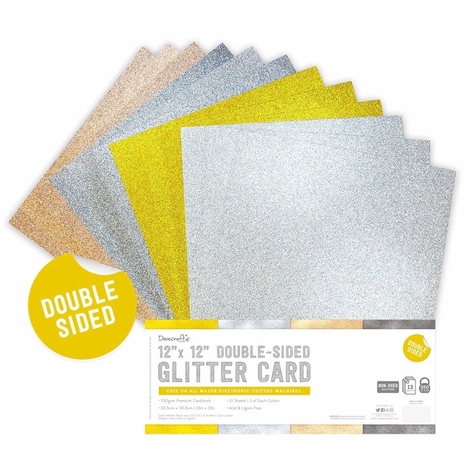 Kahepoolne glitterkartong 30 x 30 cm "Metallics" 350 g/m²