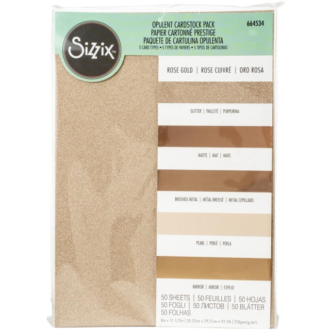 Sizzix Opulent Cardstock Pack (Rose Gold)