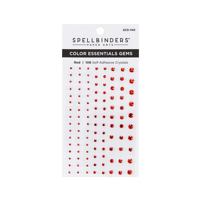 Spellbinders kleebitavad kivikesed, Red 108 tk