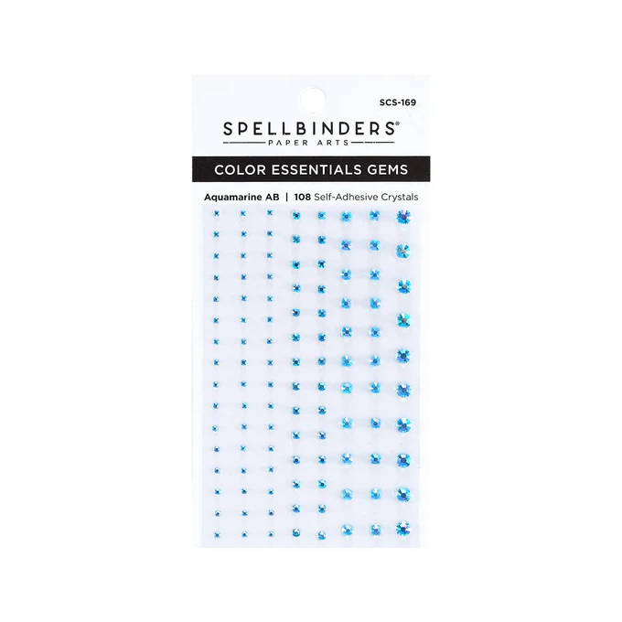 Spellbinders kleebitavad kivikesed, Aquamarine AB 108 tk