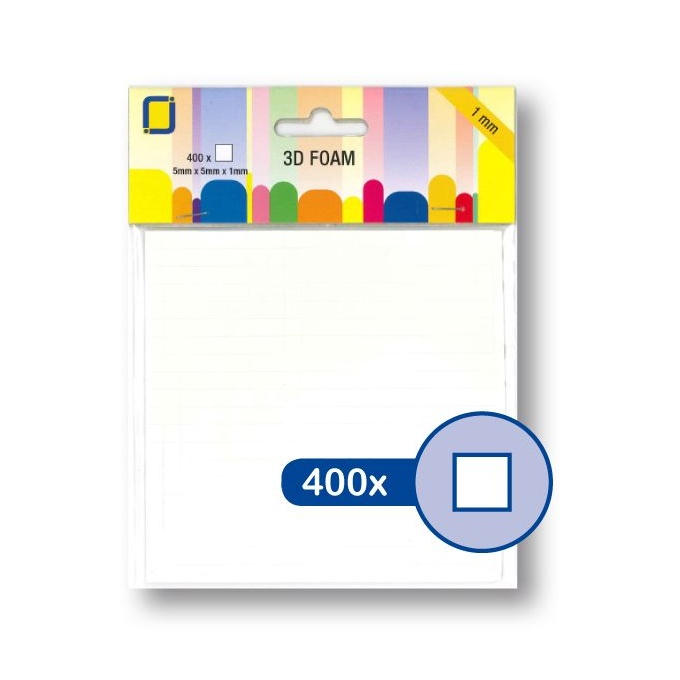 3D Foam 5 mm x 5 mm x 1 mm