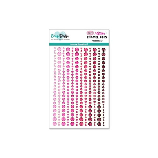 Glitter kleebitavad täpid "Magenta", 300 tk