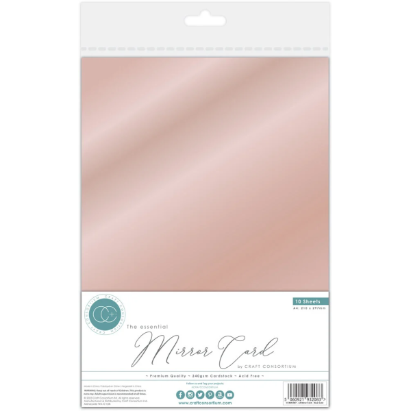 CC peegelkartong, A4 Rose Gold, 10 lehte