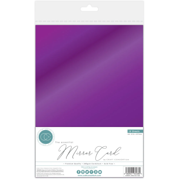 CC peegelkartong, A4 Purple, 10 lehte