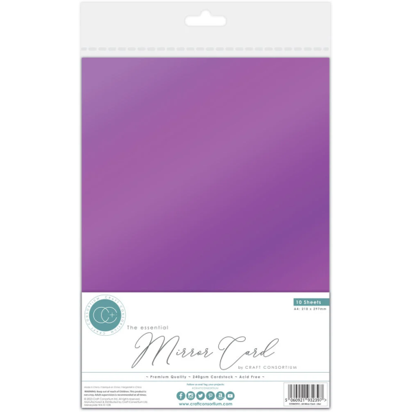 CC peegelkartong, A4 Lilac, 10 lehte
