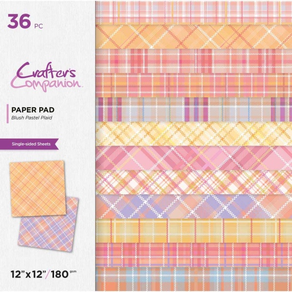 Crafter's Companion paberiplokk - Blush Pastel Plaid