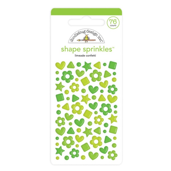 Kleebised Limeade Confetti Shape Sprinkles