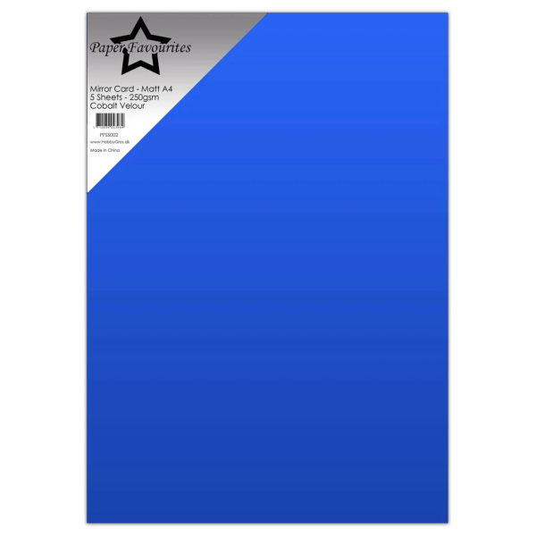 Paper Favourites peegelkartong, matt A4 "Cobalt Velour"