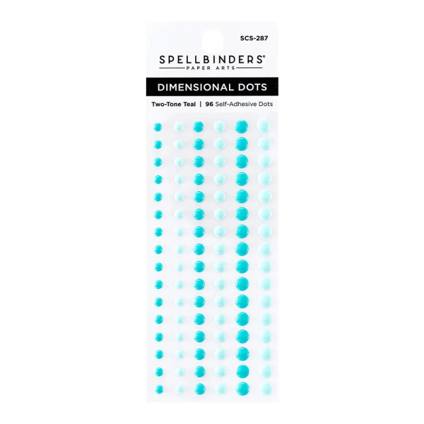 Spellbinders kleebitavad 3D täpid, 2-tone Teal 96 tk