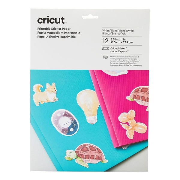 Cricut prinditav kleebise paber, valge