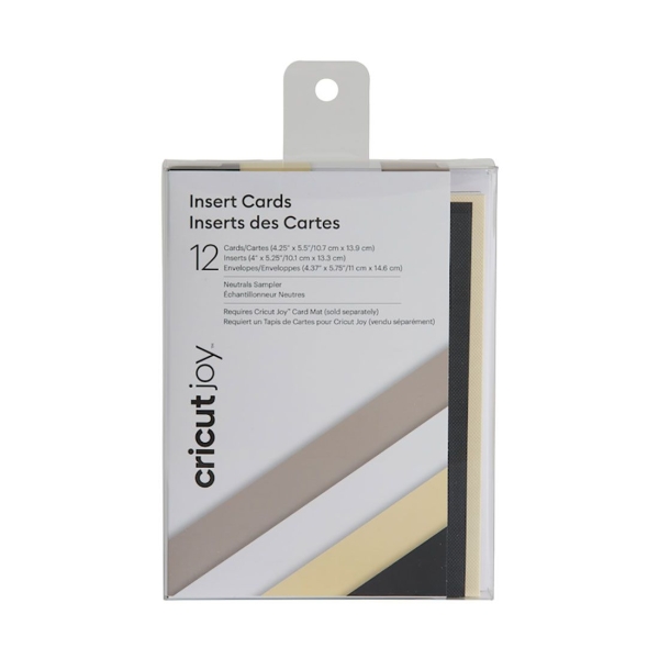 Cricut Joy™ Insert Cards, Neutrals Sampler 12 tk