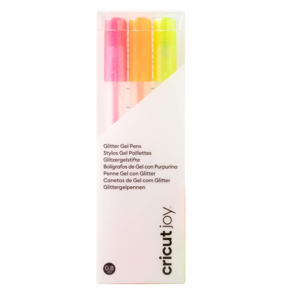 Cricut Joy Glitter geelpliiatsid 0.8 Neon Pink/Orange/Yellow
