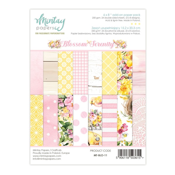 Disainpaberite plokk "Blossom Serenity"