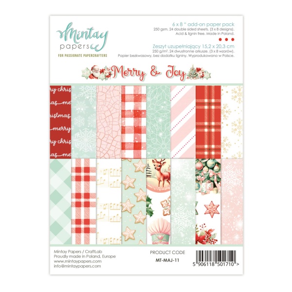 Disainpaberite plokk "Merry & Joy"