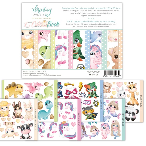 Väljalõigete plokk "Cute Book" 