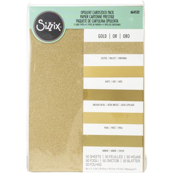 Sizzix Opulent Cardstock Pack (Gold)