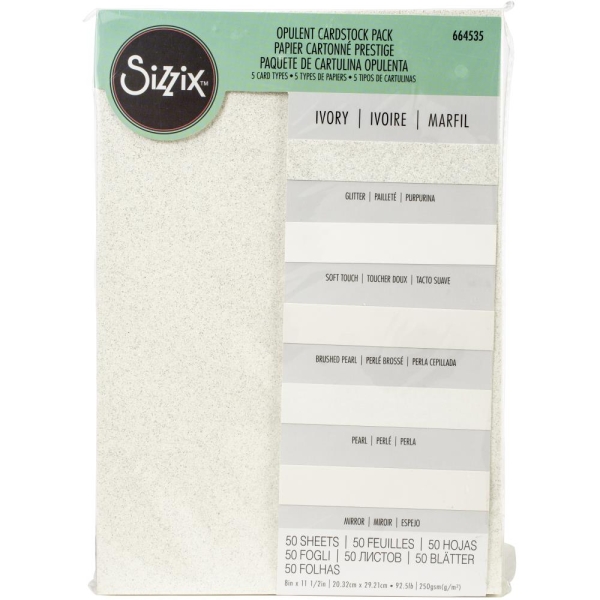 Sizzix Opulent Cardstock Pack (Ivory)