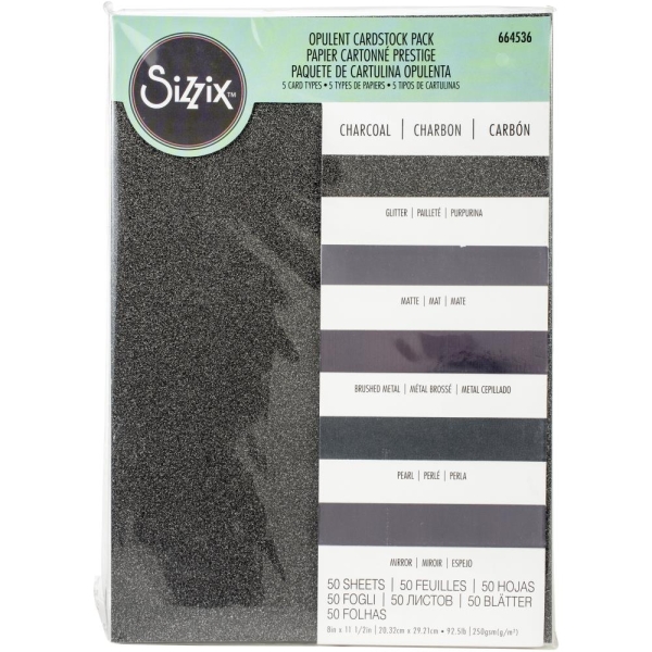 Sizzix Opulent Cardstock Pack (Charcoal)