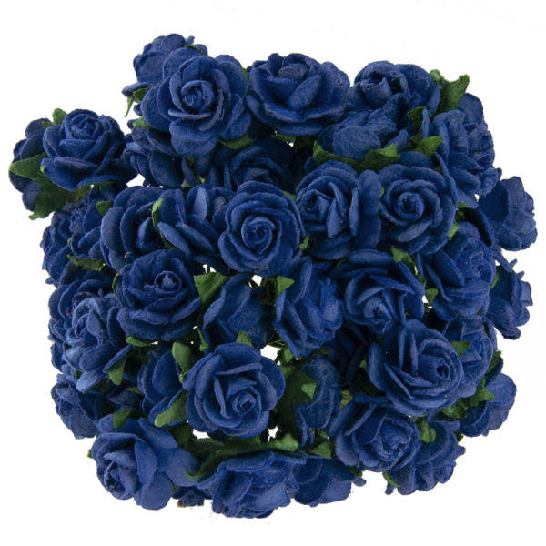 Avatud õiega roos 10 mm (10 tk), kunginglik sinine