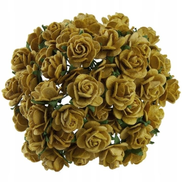 Avatud õiega roos 15 mm (50 tk), vana kuld