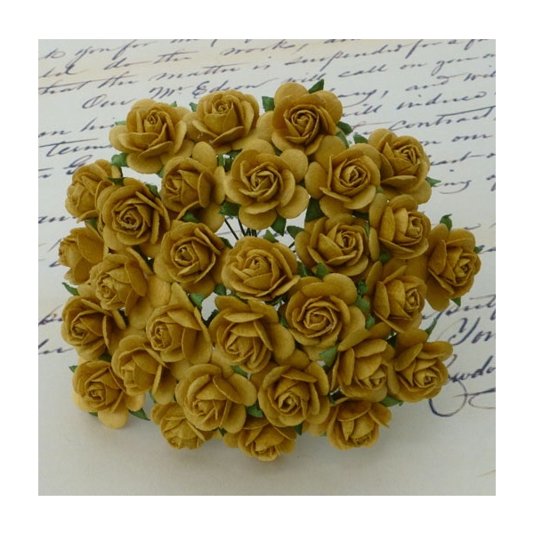 Avatud õiega roos 15 mm (10 tk), vana kuld