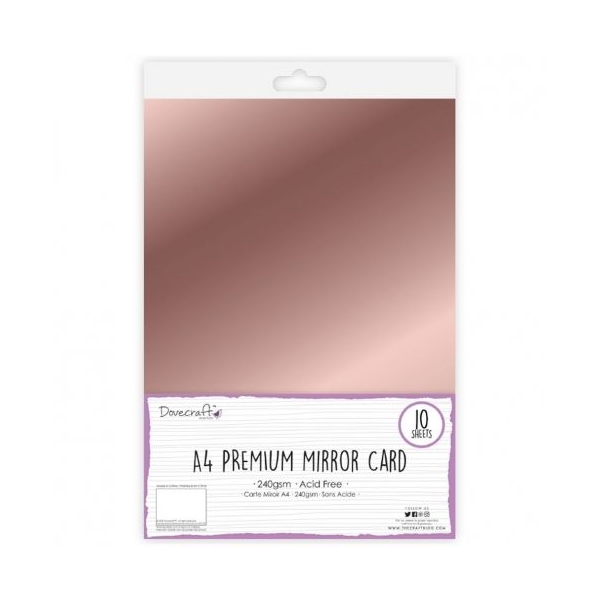Premium Mirror Card A4 Rose Gold 