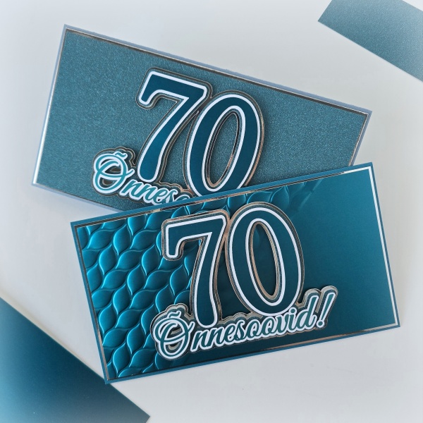 Numbriga õnnitluskaart "Teal"