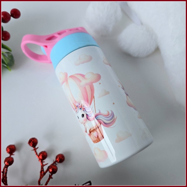 Personaliseeritud veepudel roosa/sinine, 360 ml