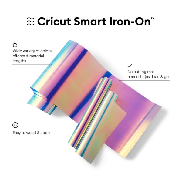 Smart Iron-On Holographic Transblue 0,9 m