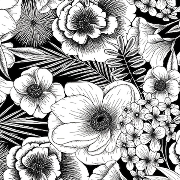Cricut Deluxe Paper Black & White Botanicals