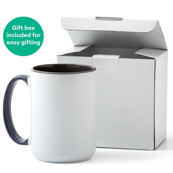 Cricut Beveled Ceramic Mug White/Grey 425 ml