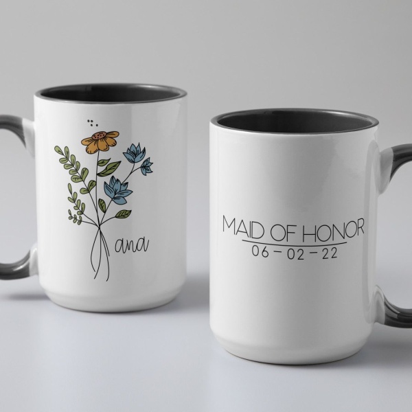 Cricut Beveled Ceramic Mug White/Grey 425 ml