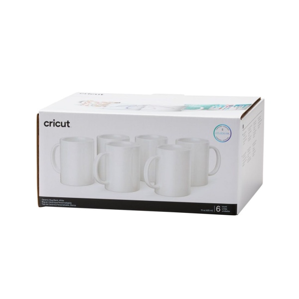 Cricut valge sublimatsioontass 425 ml (6 tk)