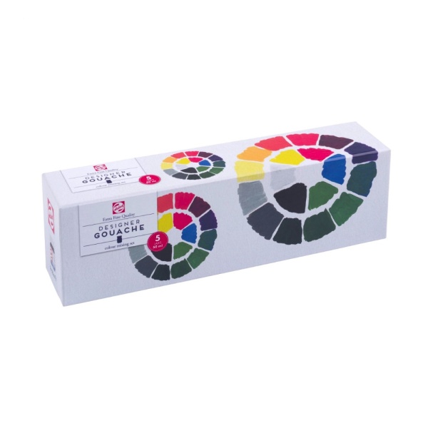 Guaššvärvid klaaspurkides 5 x 50 ml