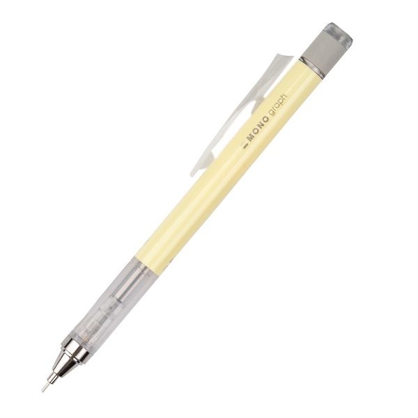 Mehaaniline harilik pliiats kustukummiga, Cream Yellow 0,5 mm