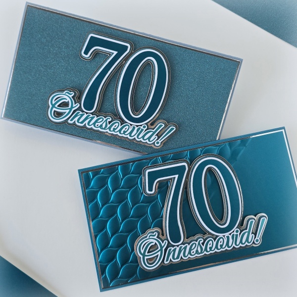 Numbriga õnnitluskaart "Teal"