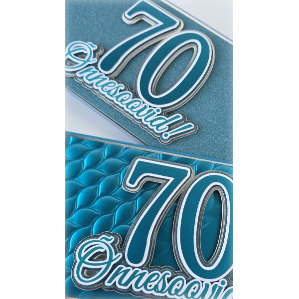 Numbriga õnnitluskaart "Teal"