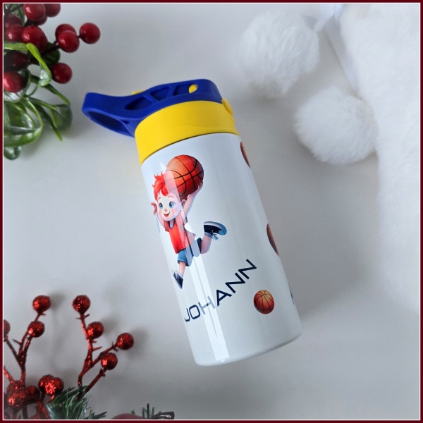 Personaliseeritud veepudel kollane/sinine 360 ml
