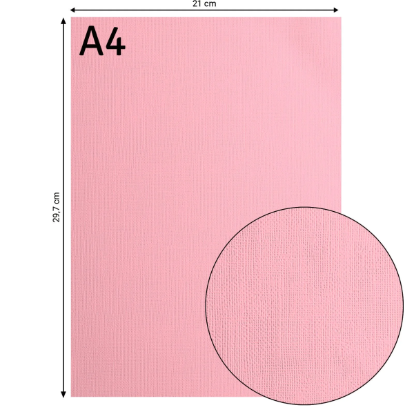 Tekstuurne kartong Rose 216 g/m², A4